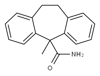 10,11-Dihydro-5-methyl-5H-dibenzo[a,d]cycloheptene-5-carboxamide Structure