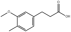 3-(3-メトキシ-4-メチルフェニル)プロパン酸 化学構造式