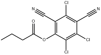酪酸2,4-ジシアノ-3,5,6-トリクロロフェニル 化学構造式
