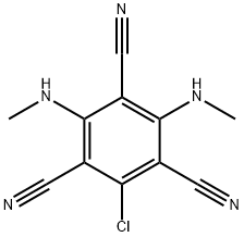 4,6-Bis(methylamino)-2-chlorobenzene-1,3,5-tricarbonitrile Struktur