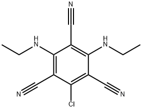 4,6-Bis(ethylamino)-2-chlorobenzene-1,3,5-tricarbonitrile Struktur