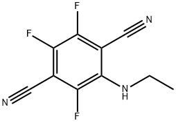 2-(エチルアミノ)-3,5,6-トリフルオロ-1,4-ベンゼンジカルボニトリル 化学構造式