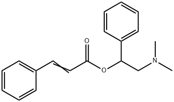 3-Phenylpropenoic acid 2-dimethylamino-1-phenylethyl ester Structure