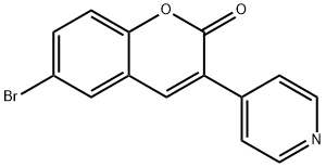 6-ブロモ-3-(4-ピリジル)-2H-1-ベンゾピラン-2-オン 化学構造式