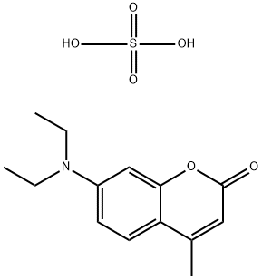 硫酸氢[N,N-二乙基-(4-甲基-2-氧代-2H-苯并吡喃-7-基)铵盐 结构式
