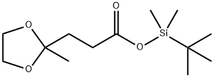 TERT-ブチルチルジメチルシリル-2-メチル-1,3-ジオキソラン-2-プロピオン酸 化学構造式