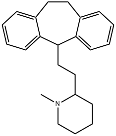 10,11-ジヒドロ-5-[2-(1-メチル-2-ピペリジル)エチル]-5H-ジベンゾ[a,d]シクロヘプテン 化学構造式
