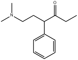 1-Dimethylamino-3-phenyl-4-hexanone Struktur