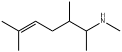 N,3,6-トリメチル-5-ヘプテン-2-アミン 化学構造式