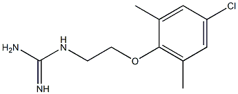1-[2-(4-クロロ-2,6-ジメチルフェニルオキシ)エチル]グアニジン 化学構造式