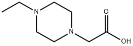 (4-エチルピペラジン-1-イル)酢酸 化学構造式