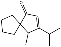 Spiro[4.4]non-2-en-1-one, 4-methyl-3-(1-methylethyl)- (9CI) 化学構造式