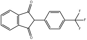 2-(α,α,α-トリフルオロ-p-トリル)インダン-1,3-ジオン 化学構造式