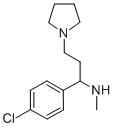 [1-(4-CHLORO-PHENYL)-3-PYRROLIDIN-1-YL-PROPYL]-METHYL-AMINE 化学構造式