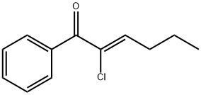 2-Hexen-1-one, 2-chloro-1-phenyl-, (Z)- (9CI) Struktur