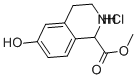 (+/-)-7-HYDROXY-1,2,3,4-TETRAHYDRO-3-ISOQUINOLINE-4-CARBOXYLIC ACID METHYL ESTER HCL
 Struktur