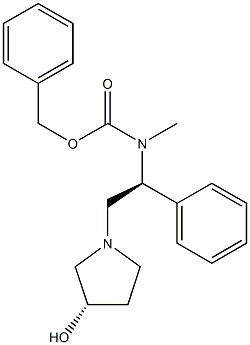 (S)-2-((S)-3-羟基吡咯烷-1-基)-1-苯基乙基)(甲基)氨基甲酸苄酯, 672310-23-5, 结构式