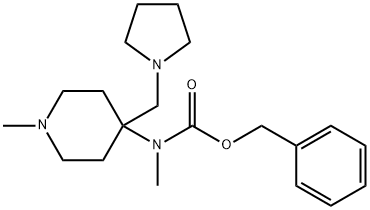 METHYL-(1-METHYL-4-PYRROLIDIN-1-YLMETHYL-PIPERIDIN-4-YL)-CARBAMIC ACID BENZYL ESTER
 Struktur