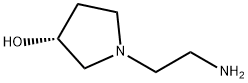 (3R)-1-(2-アミノエチル)-3-ピロリジノール 化学構造式