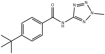 Benzamide, 4-(1,1-dimethylethyl)-N-(2-methyl-2H-tetrazol-5-yl)- (9CI) 化学構造式
