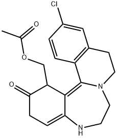 5,9,10,14b-Tetrahydro-2-chloro-5-(hydroxymethyl)isoquino[2,1-d][1,4]benzodiazepin-6(7H)-one acetate,67239-20-7,结构式