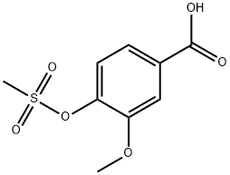 3-Methoxy-4-[(methylsulfonyl)oxy]benzoic acid Struktur