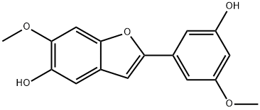 2-(3-Hydroxy-5-methoxyphenyl)-6-methoxybenzofuran-5-ol Struktur