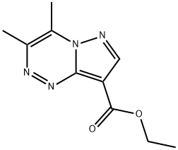 3,4-ジメチルピラゾロ[5,1-c][1,2,4]トリアジン-8-カルボン酸エチル 化学構造式