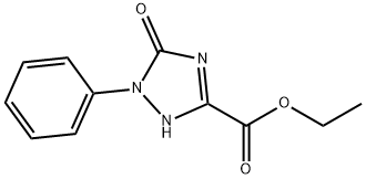 Ethyl2,5-dihydro-5-oxo-1-phenyl-1H-1,2,4-triazole-3-carboxylate Struktur