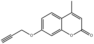 4-メチル-7-(2-プロピニルオキシ)-2H-1-ベンゾピラン-2-オン 化学構造式
