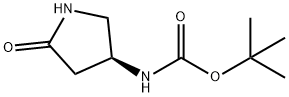 Carbamic acid, [(3S)-5-oxo-3-pyrrolidinyl]-, 1,1-dimethylethyl ester (9CI) Struktur