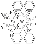 (1,1'-ビス(ジフェニルホスフィノ)フェロセン)テトラカルボニルタングステン 化学構造式