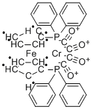 (1,1'-BIS(DIPHENYLPHOSPHINO)FERROCENE)TETRACARBONYLCHROMIUM Structure