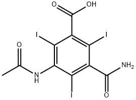 5-アセチルアミノ-2,4,6-トリヨードイソフタルアミド酸 化学構造式