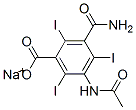 5-Acetylamino-2,4,6-triiodoisophthalamic acid sodium salt Struktur