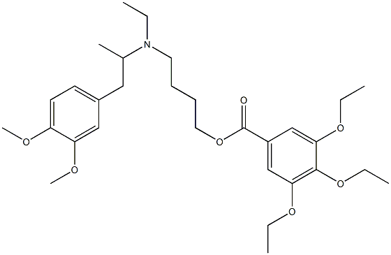 3,4,5-Triethoxybenzoic acid 4-[ethyl[2-(3,4-dimethoxyphenyl)-1-methylethyl]amino]butyl ester Structure
