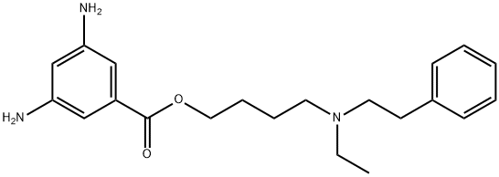 3,5-Diaminobenzoic acid 4-(ethylphenethylamino)butyl ester 结构式