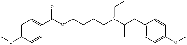 4-Methoxybenzoic acid 4-[ethyl[2-(4-methoxyphenyl)-1-methylethyl]amino]butyl ester Structure