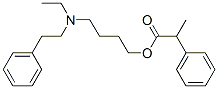2-フェニルプロピオン酸4-[エチル(フェネチル)アミノ]ブチル 化学構造式