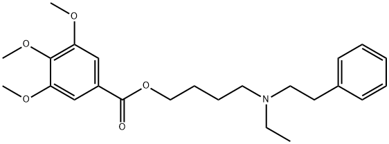 3,4,5-Trimethoxybenzoic acid 4-[ethyl(phenethyl)amino]butyl ester 结构式