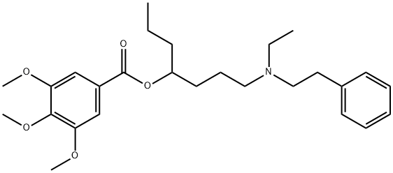 3,4,5-Trimethoxybenzoic acid 4-[ethyl(phenethyl)amino]-1-propylbutyl ester Structure