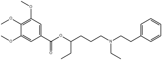 3,4,5-Trimethoxybenzoic acid 4-[ethyl(phenethyl)amino]-1-ethylbutyl ester Struktur