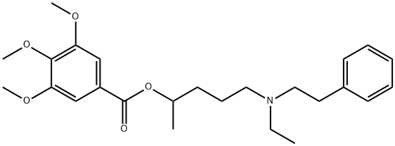 3,4,5-Trimethoxybenzoic acid 4-[ethyl(phenethyl)amino]-1-methylbutyl ester Struktur