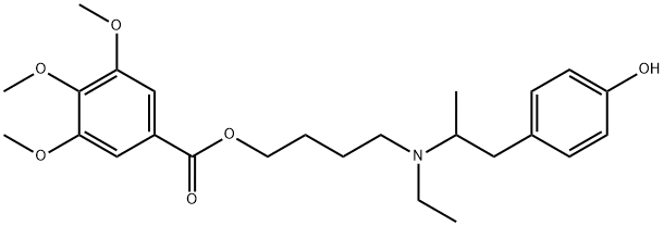 4-[2-[N-Ethyl-N-[4-(3,4,5-trimethoxybenzoyloxy)butyl]amino]propyl]phenol Struktur