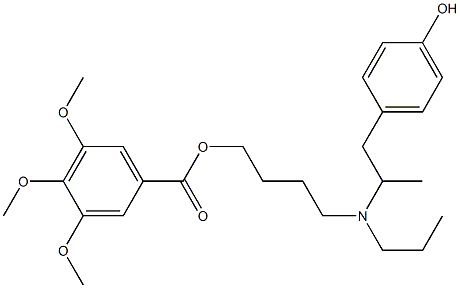 3,4,5-Trimethoxybenzoic acid 4-[N-[2-(4-hydroxyphenyl)-1-methylethyl]-N-propylamino]butyl ester Structure