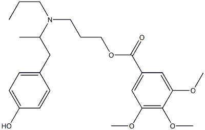3,4,5-Trimethoxybenzoic acid 3-[N-[2-(4-hydroxyphenyl)-1-methylethyl]-N-propylamino]propyl ester Structure