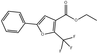 5-PHENYL-2-TRIFLUOROMETHYL-FURAN-3-CARBOXYLIC ACID ETHYL ESTER Struktur