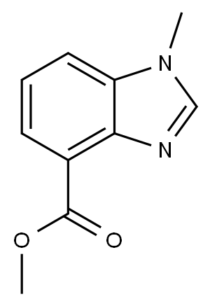 1-甲基苯并咪唑-4-甲酸甲酯, 672957-91-4, 结构式