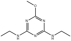 N,N'-ジエチル-6-メトキシ-1,3,5-トリアジン-2,4-ジアミン 化学構造式