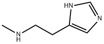 N-メチル-1H-イミダゾール-4-エタンアミン 化学構造式